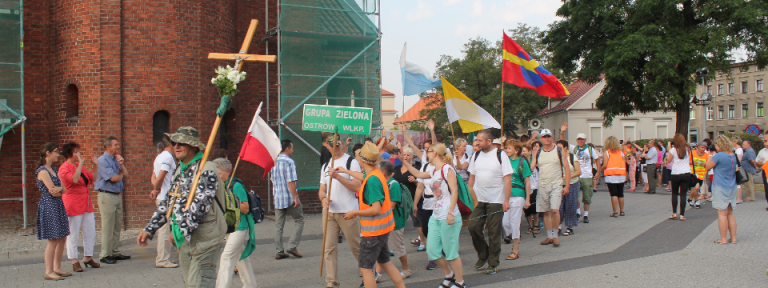 Grupa zielona w drodze na Jasną Górę