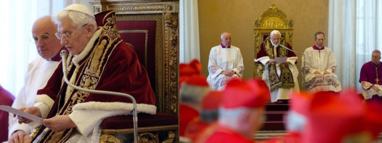 Benedykt XVI ustępuje ze Stolicy Piotrowej