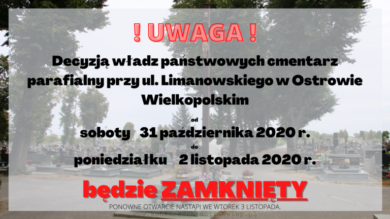 Cmentarz parafialny zamknięty