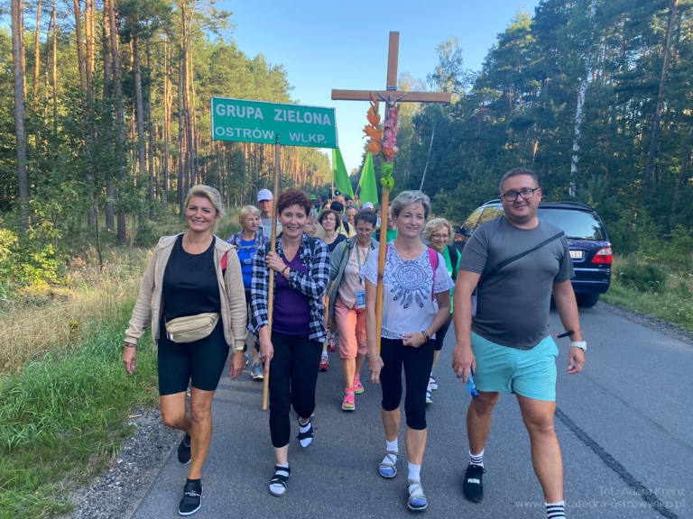 Grupa Zielona w drugim dniu pielgrzymki