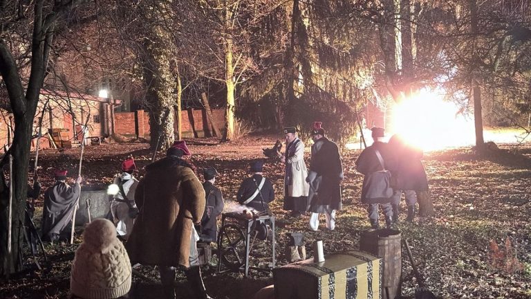 Inscenizacja bitwy z Powstania Styczniowego